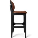 Ver imagem 6 de Banqueta Alta Para Cozinha Madeira Fixa Betta L02 Preto Couríssimo Marrom - Lyam Decor