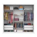 Ver imagem 3 de Guarda-Roupa Casal 4 Espelhos 3 Portas de Correr 4 Gavetas Max Plus Espresso Móveis Branco