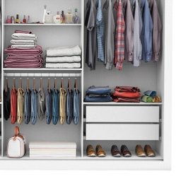 Guarda-Roupa Casal 4 Espelhos 3 Portas de Correr 4 Gavetas Max Plus Espresso Móveis - 7