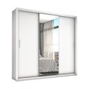 Ver imagem 4 de Guarda-Roupa Casal 4 Espelhos 3 Portas de Correr 4 Gavetas Max Plus Espresso Móveis Branco