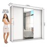 Guarda-Roupa Casal 4 Espelhos 3 Portas de Correr 4 Gavetas Max Plus Espresso Móveis - 5