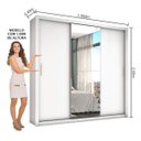 Ver imagem 5 de Guarda-Roupa Casal 4 Espelhos 3 Portas de Correr 4 Gavetas Max Plus Espresso Móveis Branco