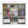 Guarda-Roupa Casal 4 Espelhos 3 Portas de Correr 4 Gavetas Max Plus Espresso Móveis - 6