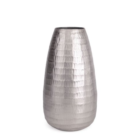 Vaso Decorativo em Metal Prata 32cm 22010 Mart