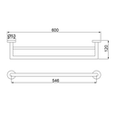 Ver imagem 2 de Porta Toalha Duplo Loft 2042 B82 Preta Lorenzetti