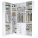 Ver imagem 1 de KIT CLOSET MODULADO A 2,70 100% MDF M521.B (CASA, LOJA) MUNDI MOVEIS