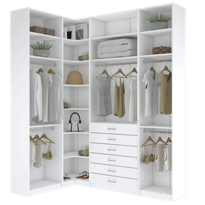 KIT CLOSET MODULADO A 2,70 100% MDF M521.B (CASA, LOJA) MUNDI MOVEIS
