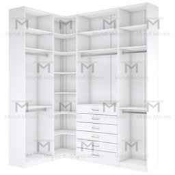 KIT CLOSET MODULADO A 2,70 100% MDF M521.B (CASA, LOJA) MUNDI MOVEIS - 4