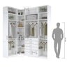 KIT CLOSET MODULADO A 2,70 100% MDF M521.B (CASA, LOJA) MUNDI MOVEIS - 5