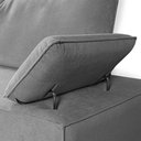 Ver imagem 3 de Sofá Living Braço Articulado Deluxe 2,50m Bouclê Cinza