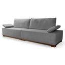 Ver imagem 1 de Sofá Living Braço Articulado Deluxe 2,50m Bouclê Cinza