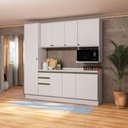 Ver imagem 2 de Armário de Cozinha Compacta Nicho Micro-ondas 100% Mdf 230cm Branco Celeste Kappesberg