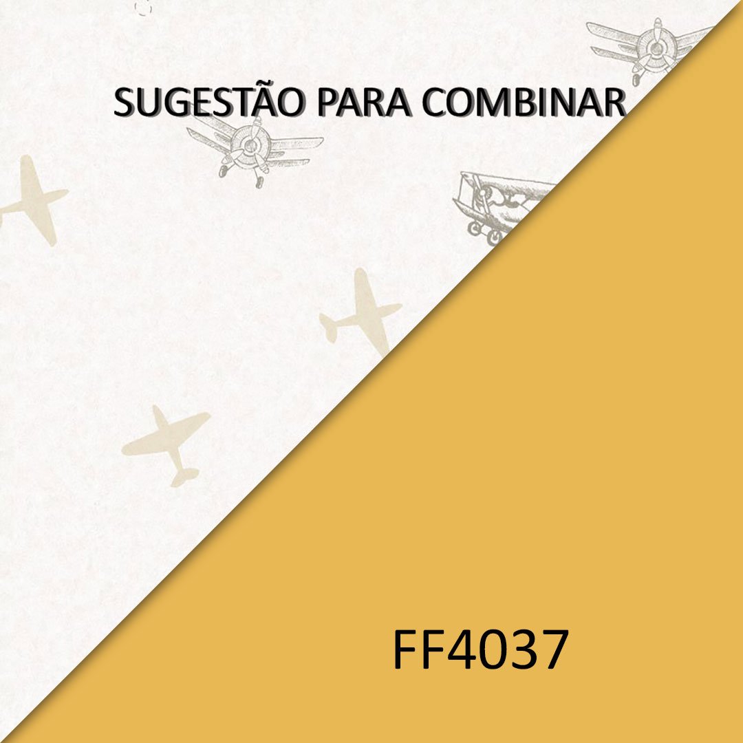 Papel de Parede Infantil Liso Amarelo - Coleção Fofura Baby 4036 - Vinílico Lavável 10m - 5