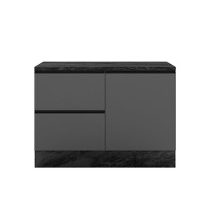 Balcão com Tampo 120m Etna 1 Portas 3 Gavetas Sendo 1 com Porta Talher - Grafite Poliman