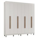 Ver imagem 3 de Guarda-Roupa Casal com Pés 8 Portas Batentes Venus Madesa