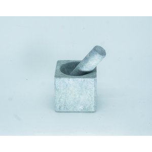 Pilão / Almofariz Quadrado em Pedra Sabão