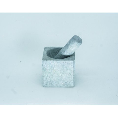 Pilão / Almofariz Quadrado em Pedra Sabão