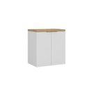 Ver imagem 2 de Gabinete de Banheiro 60cm GAB4008 Nature Branco/Carvalho