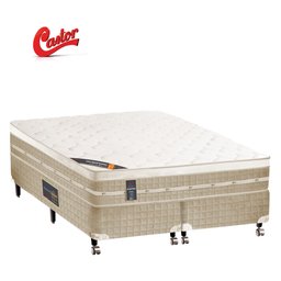 Conjunto Castor Premium Tecnopedic Queen Size 158x198x70cm - 1