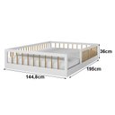 Ver imagem 2 de Cama Montessoriana Casal Ana Branco Amadeirado Acetinado - Tigus