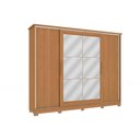 Ver imagem 1 de Guarda Roupa Casal 4 Portas de Correr e 4 Gavetas C- Espelho e Pés Cb01n565 Canela