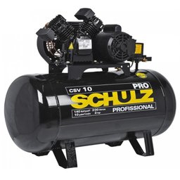 Compressor 10 Pés 200 Litros 140 Libras 2,0 HP CSV-10/200 PRO SCHULZ - 1