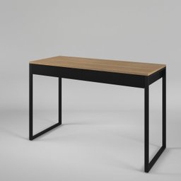 Mesa Escrivaninha Golia com 2 Gavetas Preta 120x50 - 9