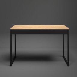 Mesa Escrivaninha Golia com 2 Gavetas Preta 120x50 - 7