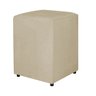 Puff Quadrado Suede Bege - Belliv Decor - 1