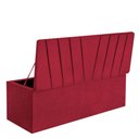 Ver imagem 3 de Calçadeira Baú Recamier Estofada Cama de Casal 140cm Bélgica Suede Vermelho- Mabe Magazine