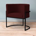 Ver imagem 3 de Kit 2 Poltronas Decorativa Sala de Estar Luana Base Preta Veludo Bordô - Montanaris Decor Md Montana