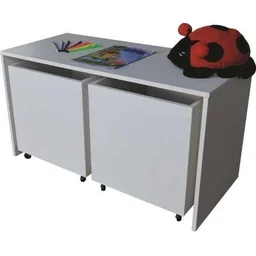 Baú para brinquedos com mesinha infantil - 1