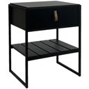 Ver imagem 1 de Mesa de Cabeceira James com Gaveta - Preta