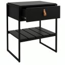 Ver imagem 2 de Mesa de Cabeceira James com Gaveta - Preta