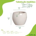 Ver imagem 2 de Vaso Cerâmica Esmaltado Linha Intense (12) Branco Burguina