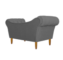 Ver imagem 3 de Namoradeira Recamier Sofá Decorativo 02 Lugares Dubai Suede Cinza - Incasa Decor