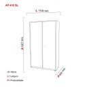 Ver imagem 4 de Armário 2 Portas 4 Prateleiras Aço Pandin Móveis