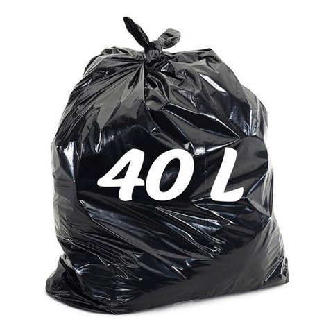 Saco de Lixo Reforçado 40 Litros - 100 Unidades - Premium