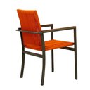 Ver imagem 3 de Jogo Conjunto de Mesa 4 Cadeiras Jardim Piscina em Corda Náutica e Aluminio Laranja