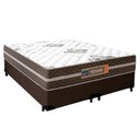 Ver imagem 1 de Cama Box Casal Bipartido Suede + Colchão Molas Ensacadas Texas Prime Colchões 138cm - Suporta At