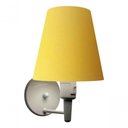 Ver imagem 3 de Arandela Cone Md-2013 Branco C- Inter Liga e Desl Cúpula em Tecido Amarelo - Bivolt