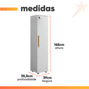 Ver imagem 3 de Armário Multiuso para Escritório com Chave e Rodízios 1 Porta Lune Branco J&a