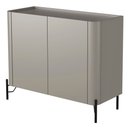 Ver imagem 5 de Buffet para Sala de Jantar 2 Portas 1 Gaveta Pés Industrial Preto Naim I03 Grigio - Lyam