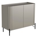Ver imagem 1 de Buffet para Sala de Jantar 2 Portas 1 Gaveta Pés Industrial Preto Naim I03 Grigio - Lyam