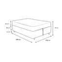 Ver imagem 3 de Cama Box Queen 158 Bipartido Sintético Preto com Colchão Ortobom Airtech Spring Pocket D26 Bege 70x1