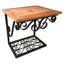 Ver imagem 3 de Bancada Pequena Rococó em Ferro Para Lavabo e Banheiros Libertas Rosas Artesanato Bancada Rococó 50c