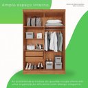 Ver imagem 2 de Guarda Roupa 4 Portas 2 Gavetas Mdp com Espelho Cinamomo