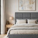 Ver imagem 2 de Cabeceira para Cama Casal Estofada 1,38 ,Mts Alice Vilajo: Suede Cinza