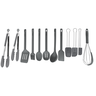 Kit 12 Utensílios Silicone Colher Concha Espátula Tramontina Cor:Cinza - 1