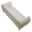 Ver imagem 4 de Sofá 03 Lugares para Sala de Estar Pés em Madeira 240cm Florian M03 Bouclê Bege Claro - Lyam Decor